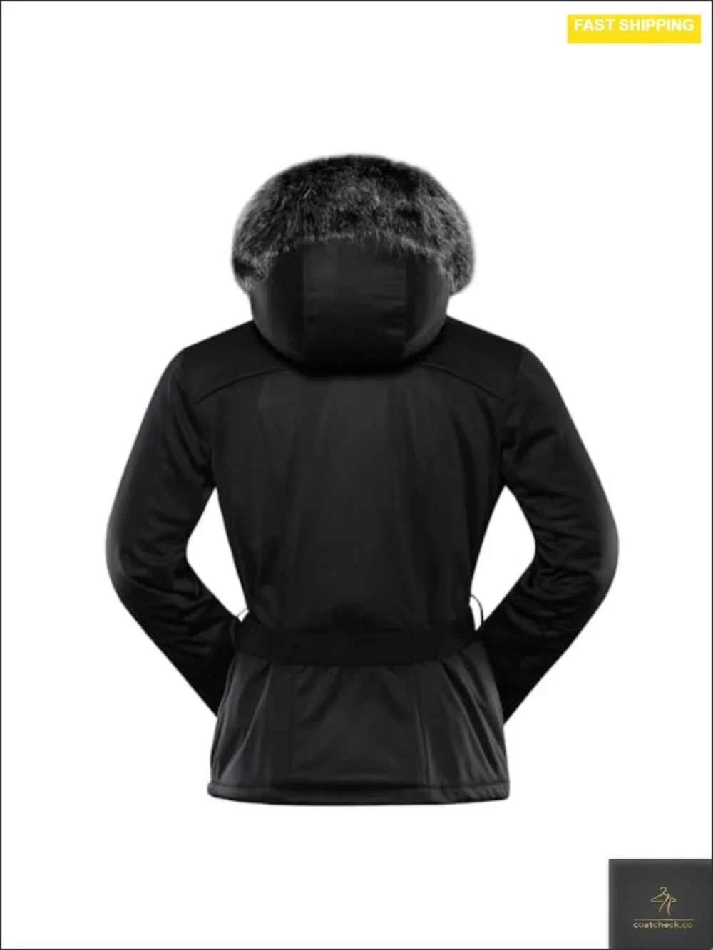 Women's 3-Layer PTX Ski Jacket Waterproof Windproof Hooded Snow Coat